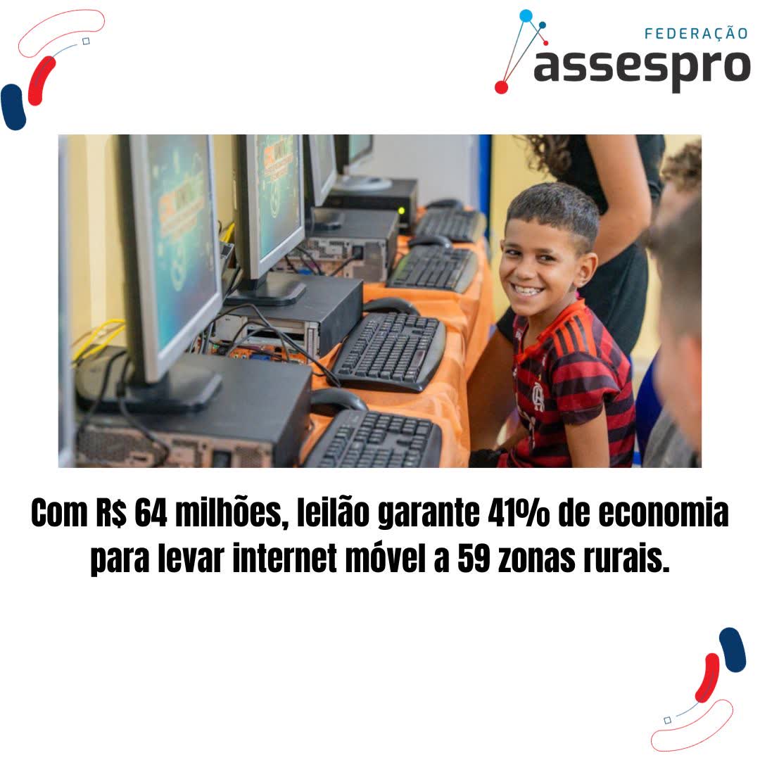 Com R$ 64 milhões, leilão garante 41% de economia para levar internet móvel a 59 zonas rurais