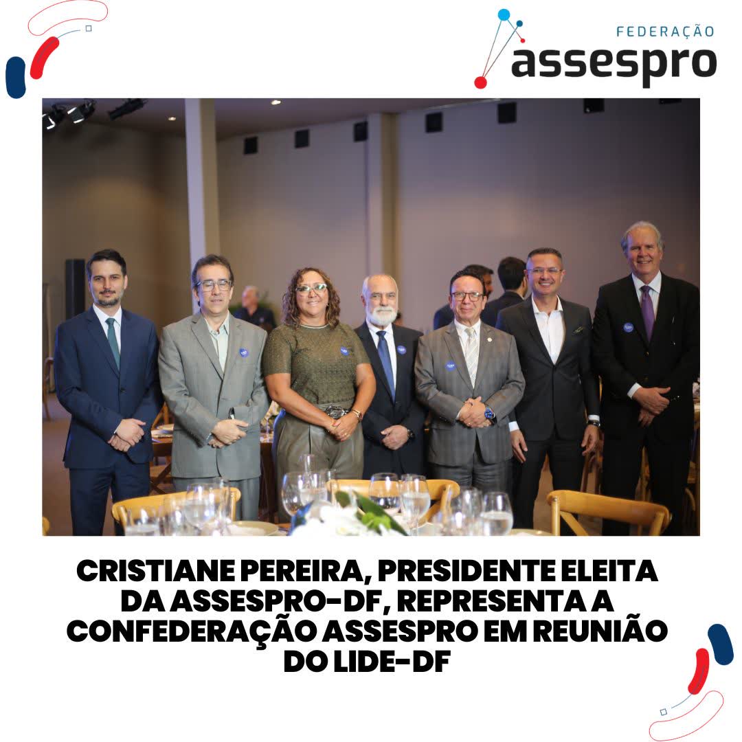 Cristiane Pereira, presidente eleita da Assespro-DF, representa a Federação Assespro em reunião do LIDE-DF