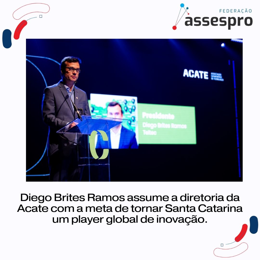 Diego Brites Ramos assume a diretoria da Acate com a meta de tornar Santa Catarina um player global de inovação.