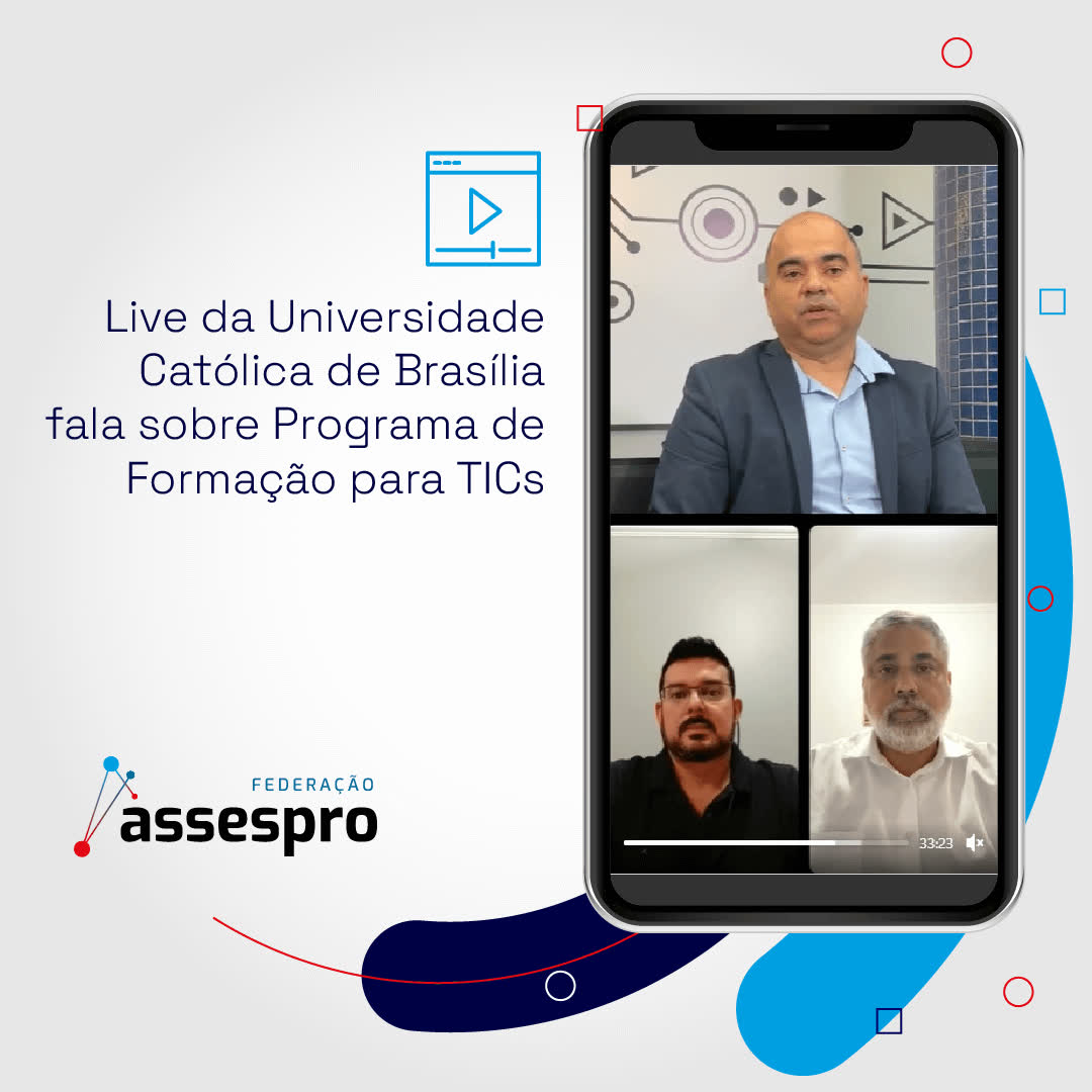 Live da Universidade Católica de Brasília fala sobre Programa de Formação para TICs