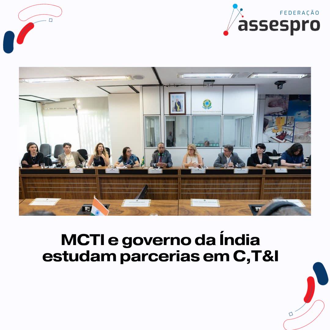 MCTI e governo da Índia estudam parcerias em C,T&I
